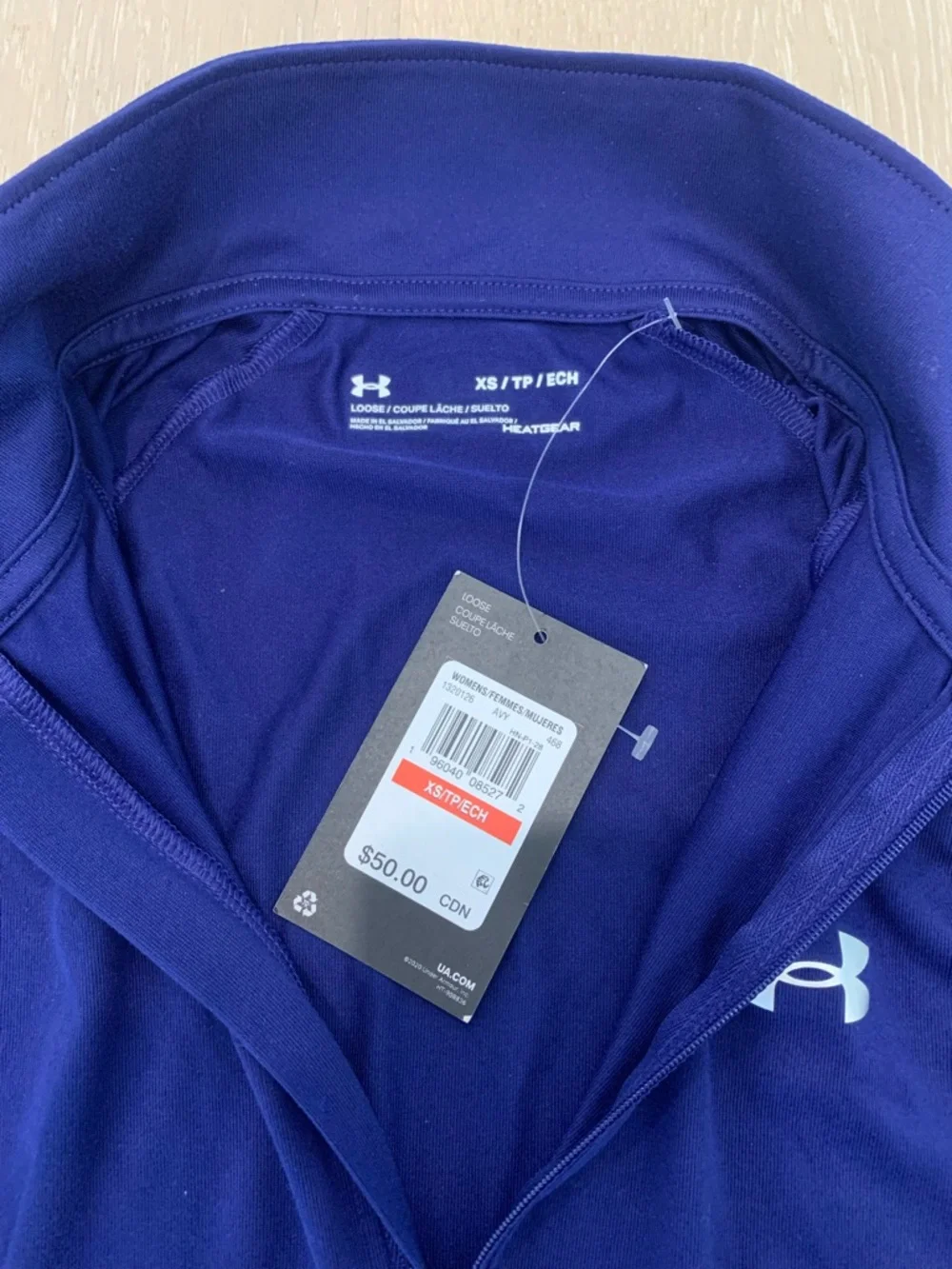Under Armour Women’s Half zip long sleeve top in Indigo - Picture 3 of 4